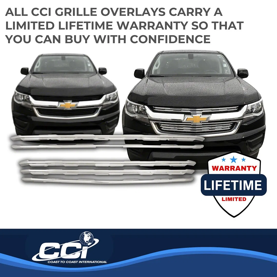 IWCGI130 – COAST2COAST Grille Insert, Overlay Horizontal Bar Style 2 Piece With Emblem Cutout Chrome - view 3